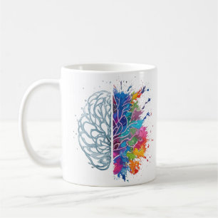 Mug Cerveau gauche vs cerveau droit : œuvre d'art créa