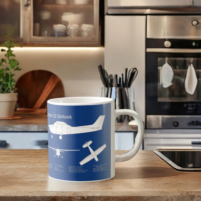Mug Cessna 172 Skyhawk - Plan directeur de l'avion ABD (Créateur téléchargé)