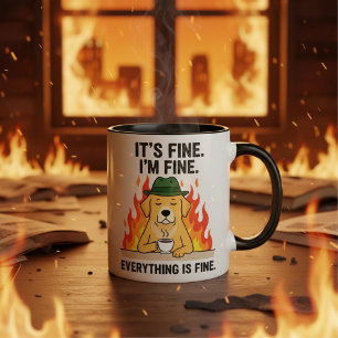 Mug C'est Bien Je Suis Bien Tout, Mème Chien Café