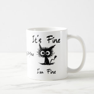 Mug C'est bien je vais bien" Drôle Sarcastique Chat No