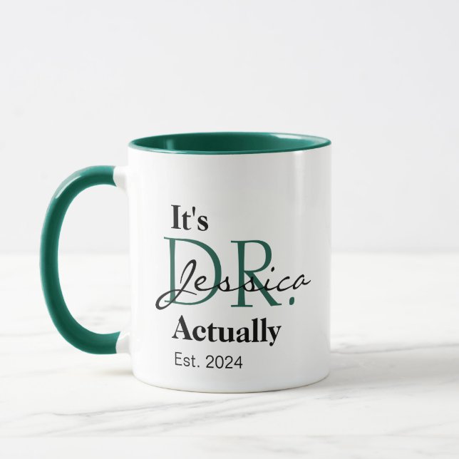 Mug C'est Dr. [Nom Personnalisé] En Fait Est. Année (Gauche)