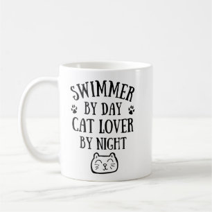 Mug C'est la fête. Cat lover by night.