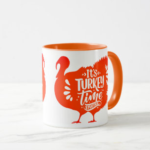 Mug C'est l'heure de la Turquie pour Thanksgiving