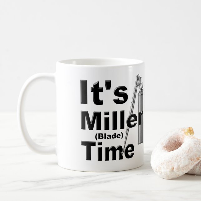 Mug C'est l'heure des lames de Miller| Drôle, nouveaut (Avec donut)