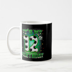 Mug C'est mon 12ème anniversaire garçon football 12 an