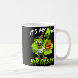 Mug C'est mon 4ème anniversaire Zombie 4 ans Joyux Hal