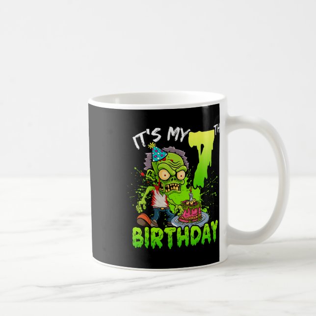Mug C'est mon 7e anniversaire Zombie Lover 7 ans Garço (Droite)