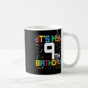 Mug C'est mon 9e anniversaire de gamer enfants jeu vid