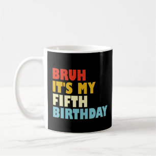 Mug C'est mon cinquième anniversaire Fille ou garçon d