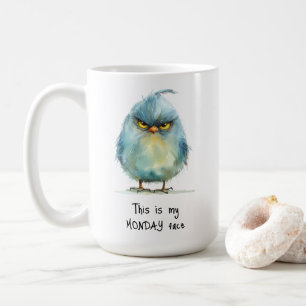Mug C'est Mon Lundi Face Grumpy Bird