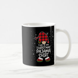 Mug C'Est Mon Pajama De Noël Gnome Xmas Rouge Plaid