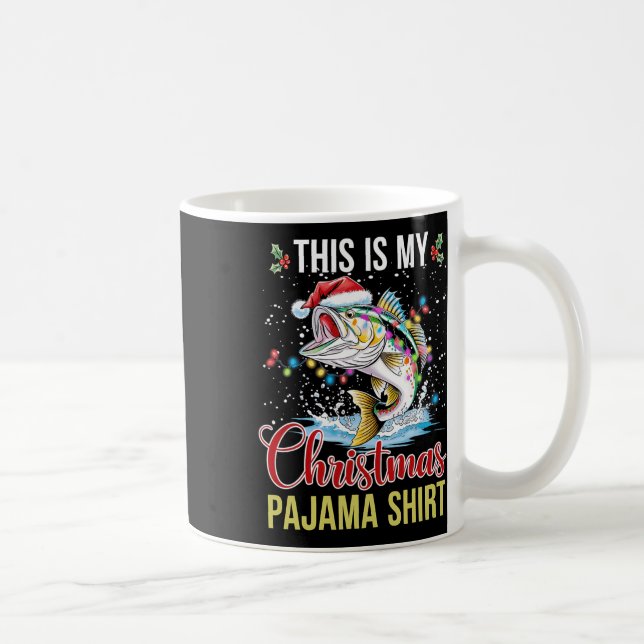Mug C'Est Mon Pajama De Noël Rod De Pêche Santa Hat (Droite)