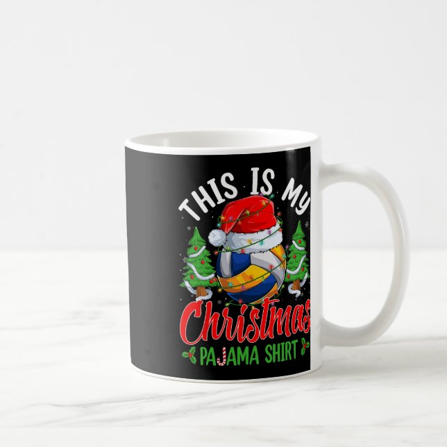 Mug C'Est Mon Pajama De Noël Volleyball Santa Hat X (Droite)