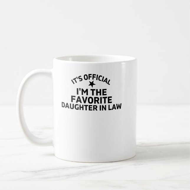 Mug C'est officiel Je suis la fille préférée en droit (Gauche)