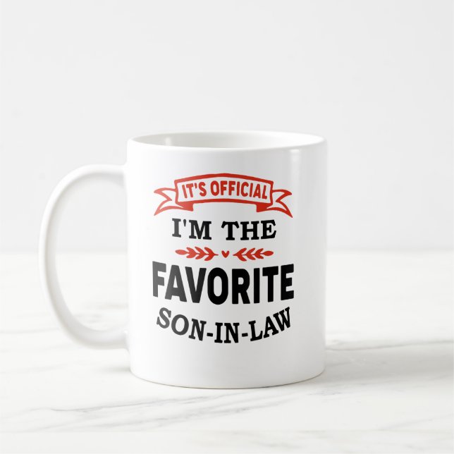 Mug C'est officiel Je suis le gendre favori (Gauche)