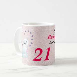 Mug C'est Son Anniversaire Kitten and Flowers Version