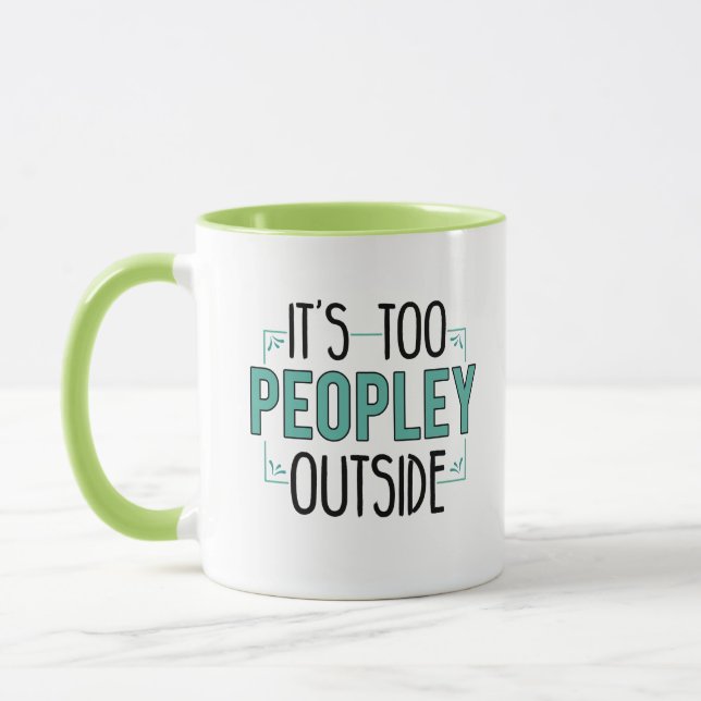 Mug C'est trop de gens à l'extérieur Introvert (Gauche)