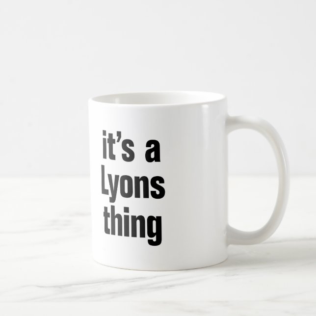 Mug c'est une affaire de lyons (Droite)