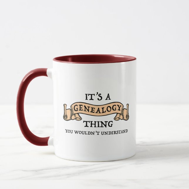 Mug C'est une chose de généalogie - vous ne comprendri (Gauche)