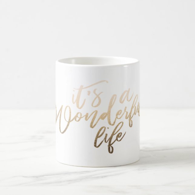 Mug C'est une vie merveilleuse Gold Foil Noël (Centre)
