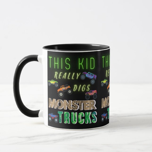 Mug Cet Enfant A Vraiment Digéré Des Camions Monster (Gauche)
