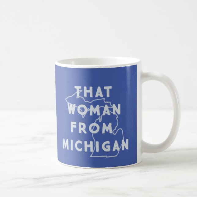 Mug Cette femme du Michigan (bleu) (Droite)