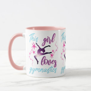 Mug Cette Fille Aime La Gymnastique Étoiles Leap