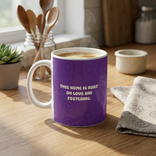 Mug Cette maison est construite sur l'amour et le desi