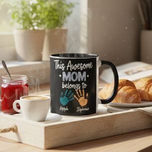 Mug Cette maman géniale appartient aux enfants à empre