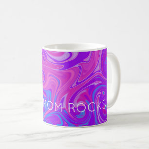 Mug CETTE MOM ROCKS Pink Peint Marble café amusant