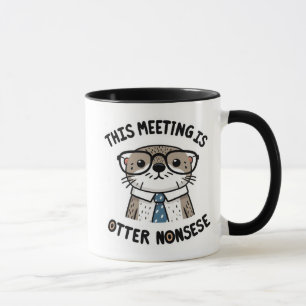 Mug Cette réunion est une absence de loutres - Drôle