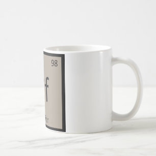 Mug Cf - Symbole de tableau périodique de la chimie d