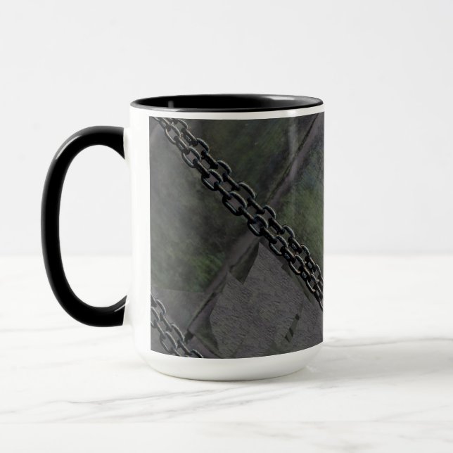 Mug Chaînes sur bois Vintage (Gauche)