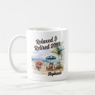 Mug Chaire de plage pour la retraite des femmes