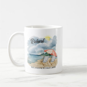 Mug Chaise de plage de retraite Thème