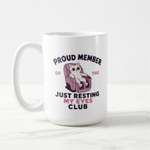 Mug Chaise Massage aux Yeux Reposants Chat Drôle