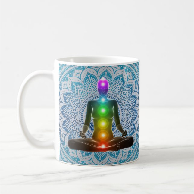 Mug Chakras, Mandala, Spirituel, Chakras (Gauche)