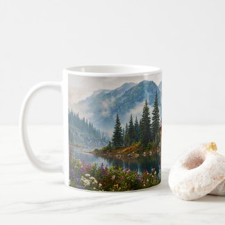 Mug Chalet de montagne cosy Art de la nature du lac