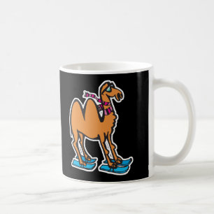 Mug chameau drôle sur des skis