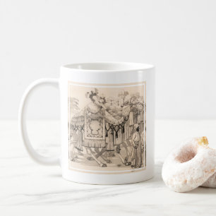 Mug Chameaux Marchant Habillés En Costume