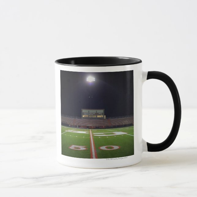 Mug Champ de football américain lumineux la nuit (Droite)
