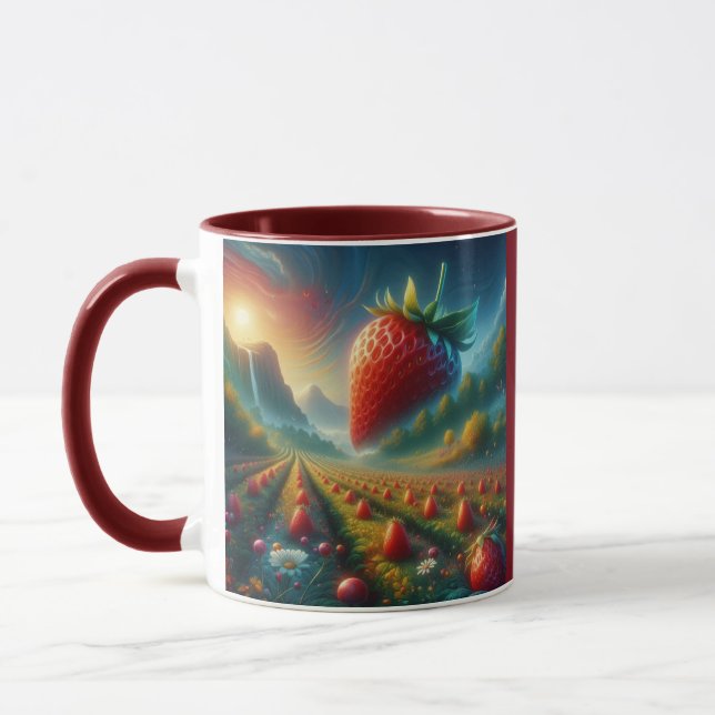 Mug Champ de fraises de rêves (Gauche)