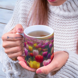 Mug Champ de tulipe dynamique en pleine floraison