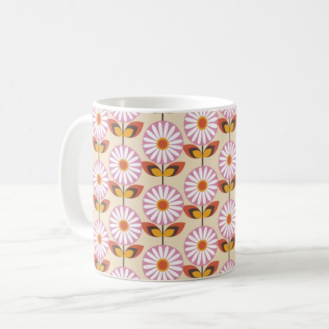 Mug Champ rose des marguerites (Devant gauche)