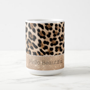 Mug Champagne Glitz Crème Leopard