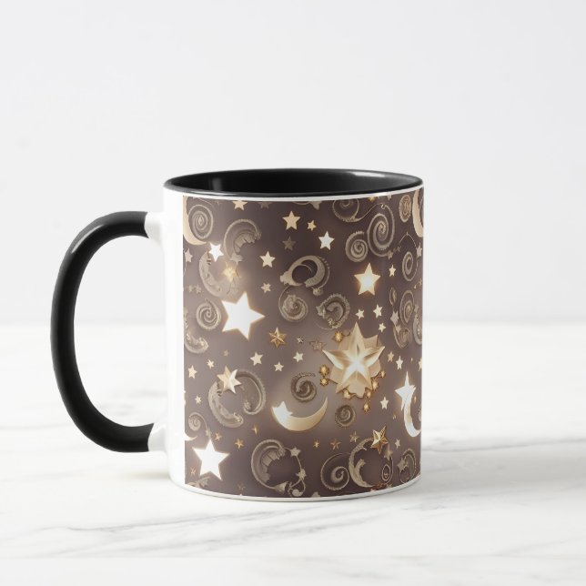 Mug - Champagne Gold Celestial Moon (Gauche)