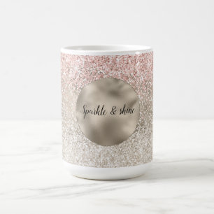 Mug Champagne Or rose blanc brillant Parties scintilla