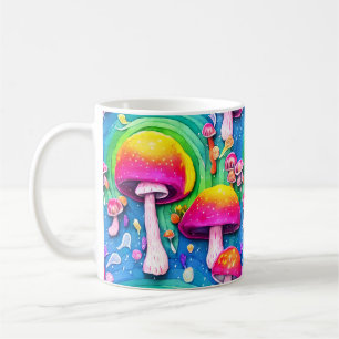 Mug Champignons mignons colorés Motif sans joint