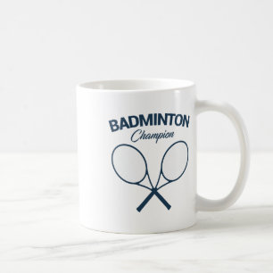 Mug Champion de Badminton I Racket I Shuttle I Badmint