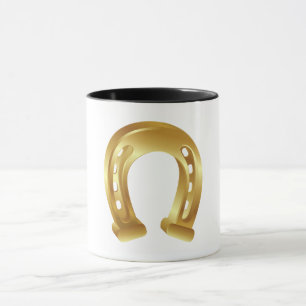 Mug Chanceux fer à cheval doré